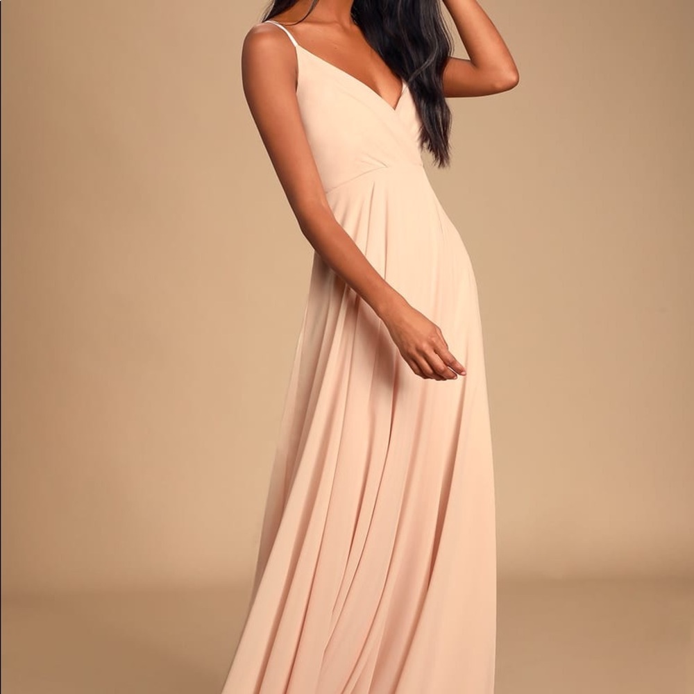 Lulus All About That Love Blush Pink Maxi Dress